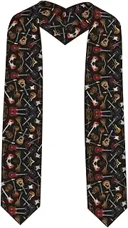 [EdWal] Guitars print Graduation Stole and Sash Class for Unisex Adult Honor Stole Honor Stole of 2025