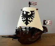 Custom Lego Ship Sail - Black Falcon Pattern (Sail ONLY)