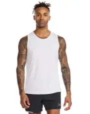 2XU Aero Mens Running Tank - White/Silver Reflective - XXL