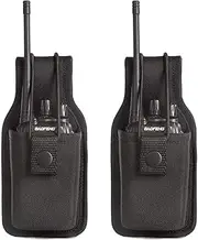 LUITON Radio Holder Radio Holster Baofeng Case Two Way Radio Pouch for Walkie Talkies Nylon Holster for Motorola Kenwood Icom HYT Arcshell Baofeng UV5R UV82 888S F8HP Retevis(2 Pack)