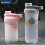 LOVESTREET 500ML/700ML 便攜式蛋白粉搖瓶防漏運動攪拌杯水瓶用於健身房健身訓練帶刻度 B1R7