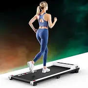 BLACK LORD Portable Walking Pad Treadmill 2-Level Incline 2.3HP, LT9 Model, Exercise Machine Fitness Equipment Under Desk with Bluetooth APP Remote Control, White
