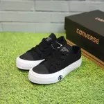 匡威 PUTIH HITAM ALLSTAR CONVERSE CASUAL SNEAKERS 小學生短款閃電黑色白色尺