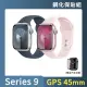 鋼化保貼組【Apple】Apple Watch S9 GPS 45mm(鋁金屬錶殼搭配運動型錶帶)