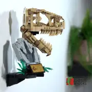 Wall Mount for LEGO 76964 T Rex Jurassic World Dinosaur fossils Gecko Bricks