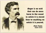 Magnet - Mark Twain "Anger Is An Acid (...)" - 3.5" x 2.5" - #31496