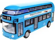 Wukong Paradise Alloyed Mini Double-Decker Bus Car Model with Light and Sound, Blue