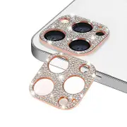 Camera Lens Protector Cover Bling Rhinestone Diamond - For Apple iPhone 13 / 13 mini (Rose gold)