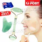 2in1 Natural Facial Gua sha Slimming Massager GuaSha Set for Face Jade Tool AU