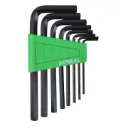 Trojan 8 Piece Imperial Hex Key Set Chrome Vanadium Steel for Durability