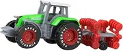 Abbraccia Tractor Playset for Kids, Farming Vehicle with Push and Go Feature for Ages 3+, Green