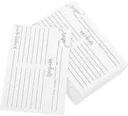 Operitacx Recipe Cards for Bridal Shower 50pcs Card Paper Recipe Sheets Boys and Girls Recipe Cards for Cooking Lessons