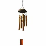 Wooden Wind Chimes Outdoor Bamboo with Amazing Deep Tone For Garden Patio Home