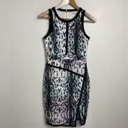 Cooper St Dress Size 8 Feline Sleeveless Wrap Viscose