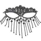 Props Women Face Chain Full Face Mask Masquerade Mask Rhinestone Veil Mask