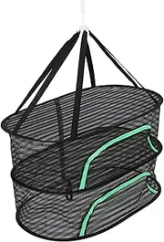 HAKIDZEL Efficient Airflow Drying Net 2-layer Mesh Hanging Rack Insect-resistant Foldable for Plants Flowers Fruits Vegetables
