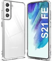 T Tersely Compatible with Samsung Galaxy S21 FE 5G Case 6.4'', [Anti-Yellow][Drop Protection] [Ultra Slim] Soft Silicone TPU Crystal Clear Protective Cover for Samsung Galaxy S21 FE 5G - Transparent