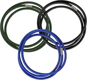 3 Pack Trash Can Bands Elastic Rubber Bands for Garbage Bags - Durable Fit for 30-64 Gallon Cans, Waste Bins, Litter Box (Multicolor, Medium)
