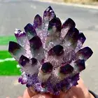 343G New Find purple PhantomQuartz Crystal Cluster MineralSpecimen