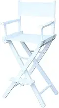 Beech High-Foot Director Chair, Portable Wooden Armchair, Foldable Professional Makeup Chair, Bar Height, Solid Wood Furniture,D