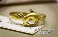 在飛比找Yahoo!奇摩拍賣優惠-JF 金進鋒珠寶金飾 浪漫海豚 黃金戒指 純金戒指 金飾戒指