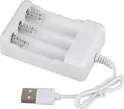 AA AAA Battery USB Charger with Three Independent Charging Slots Portable Charger with USB Plug Short Circuit Ideal for Home and Travel