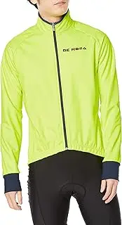 DE ROSA apparel(デローザ) Derosa Respect YEL Fluo 3 Back Pockets/Full Zip Short Sleeve