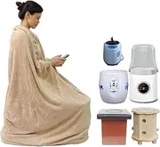 [Genérico] Women Sauna Tunic, Spa Tunic, Steam Coat Dresses Blanket, Cozy Unisex Fumigation Fumigation Rente for Hotel Travel Sauna Shower