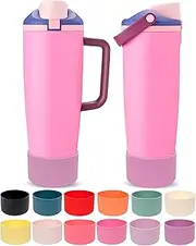 Silicone Boot for Owala 30oz & 40oz FreeSip Sway Bottles & Tumblers - Non-Slip, Scratch-Resistant, Stability Enhancer, Available in 12 Colors (Lilac Bloom)