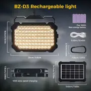 300W LED Solar Work Light Rechargeable 8000LM LED Solar Camping Lantern Portable