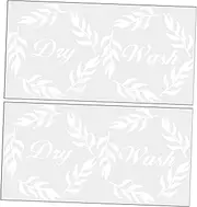 [Uonlytech] 1set Creative Wash Dry Sign Decals for Washing Machines Stylish Laundry Room Accessories Decorative Wall Stickers for Home Shop Easy to Apply Remove Unique Cute Patterns 2pcs