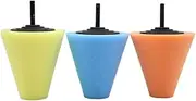 Cone Shaped Polishing Sponge Pad for Car Care Buffing and Finishing Tool for Wheels and Hard to Reach Areas Durable and Reusable Orange