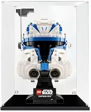 Acrylic Display Case for Lego 75349 Star Wars Captain Rex Helmet Figure Storage Box Dust Proof Glue Free