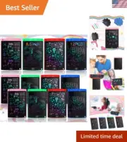 12 Pack LCD Writing 8.5 Inch Bulk Colorful Doodle Board Board Erasable Electr...