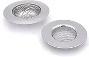 Tongke 2 Sizes Stainless Steel Kitchen Sink Strainer, Anti-Clogging Sink Disposal Stopper, Perforated Basket Drains Sieve for Kitchen Sink Drain