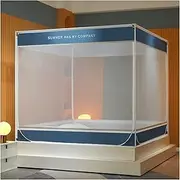 Mosquito Net Bed Canopy Portable Travel Mosquito Nets Foldable Three Door Mosquito Camping Bedcover Curtain Home Textiles Decor Bed (Color : Dark Blue, Size : 4 Foot Bed)