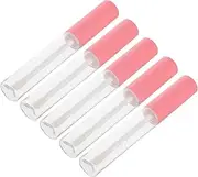 FRCOLOR 5pcs Clear Lip Gloss Tubes Mini DIY Lip Gloss Container with Wand Empty Mascara Tube for Cosmetics