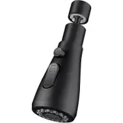 Black Kitchen Faucet Spray, 3 Modes Nozzle for Kitchen Faucet, Kitchen Spray, Kitchen Spray Faucets, Faucet Extension (Black)