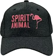 [Crazy Dog T-shirts] Flamingo Spirit Animal Hat Funny Sarcastic Graphic Novelty Baseball Cap
