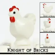 LEGO Minifigure WHITE Chicken Animal Farm City