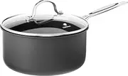 [Cuisinart] 6193-20 Chef's Classic Nonstick Hard-Anodized 3-Quart Saucepan with Lid,Black