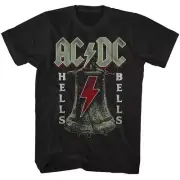 ACDC Mens New T-Shirt in Sizes SM - 5XL HELLS BELLS in 100% Black Cotton