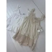 NWT American Eagle White Tiered Cami Top & V-Neck Swing Tank Bundle of 2 Size M