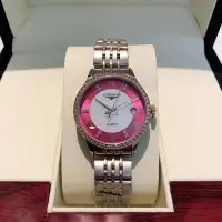在飛比找Yahoo!奇摩拍賣優惠-直購#浪琴-LONGINES氣質女表 裝進口石英機芯腕錶浪漫