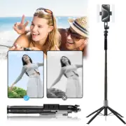 6ft Selfie Stick with Wireless Remote, Portable Phone Quad Tripod with Light US