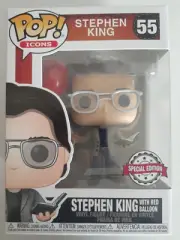 Funko STEPHEN KING with Red Balloon & Book, Funko Pop Vinyl Figure No: 55 + PP!