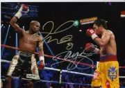 Floyd Mayweather Jr, Manny Pacquiao Boxing SIGNED PHOTO 6X4 POSTER AUTOGRAPH