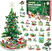 Advent Calendar 2024 Christmas Tree Building Set, 24 Boxes 696 Pieces Christmas Countdown Calendar Building Block with 24 Characters,24 in 1 Christmas Tree Advent Calendar for Kids, Teens and Adults