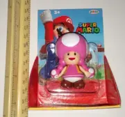 Nintendo Super Mario Pink Toadette 2" Figure Jakks Pacific Collectible free ship
