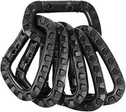 [PARACORD PLANET] Tactical Carabiner Keychain 6 Pack - Durable Plastic Carabiners - Lightweight Spring Snap Gear - Utility Hooks for Backpacks, Buckles, Hanging Gear, and Outdoor Recreation